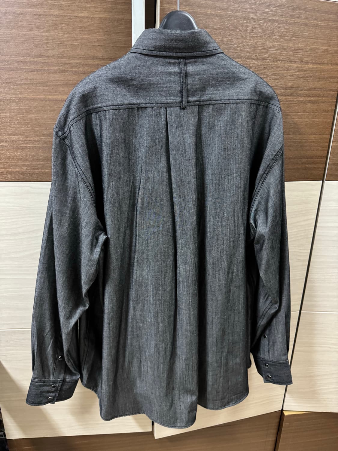 유스 데님셔츠 블랙 S 상품이미지2