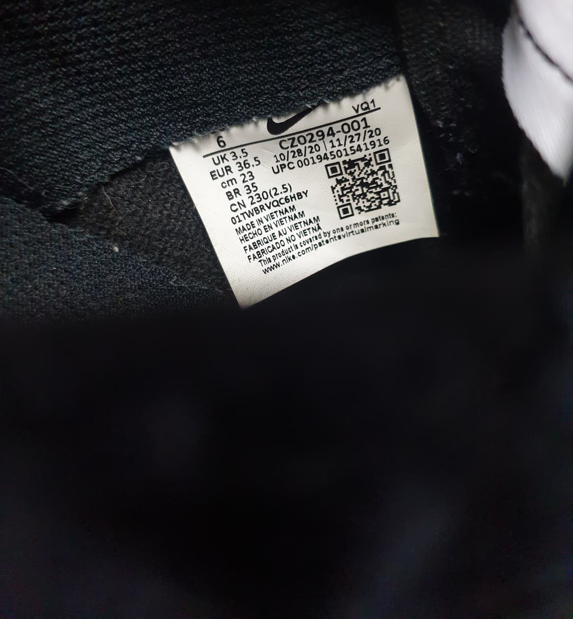 나이키 우먼스 코트 레거시 스니커즈 블랙&화이트 (230) 상품이미지6