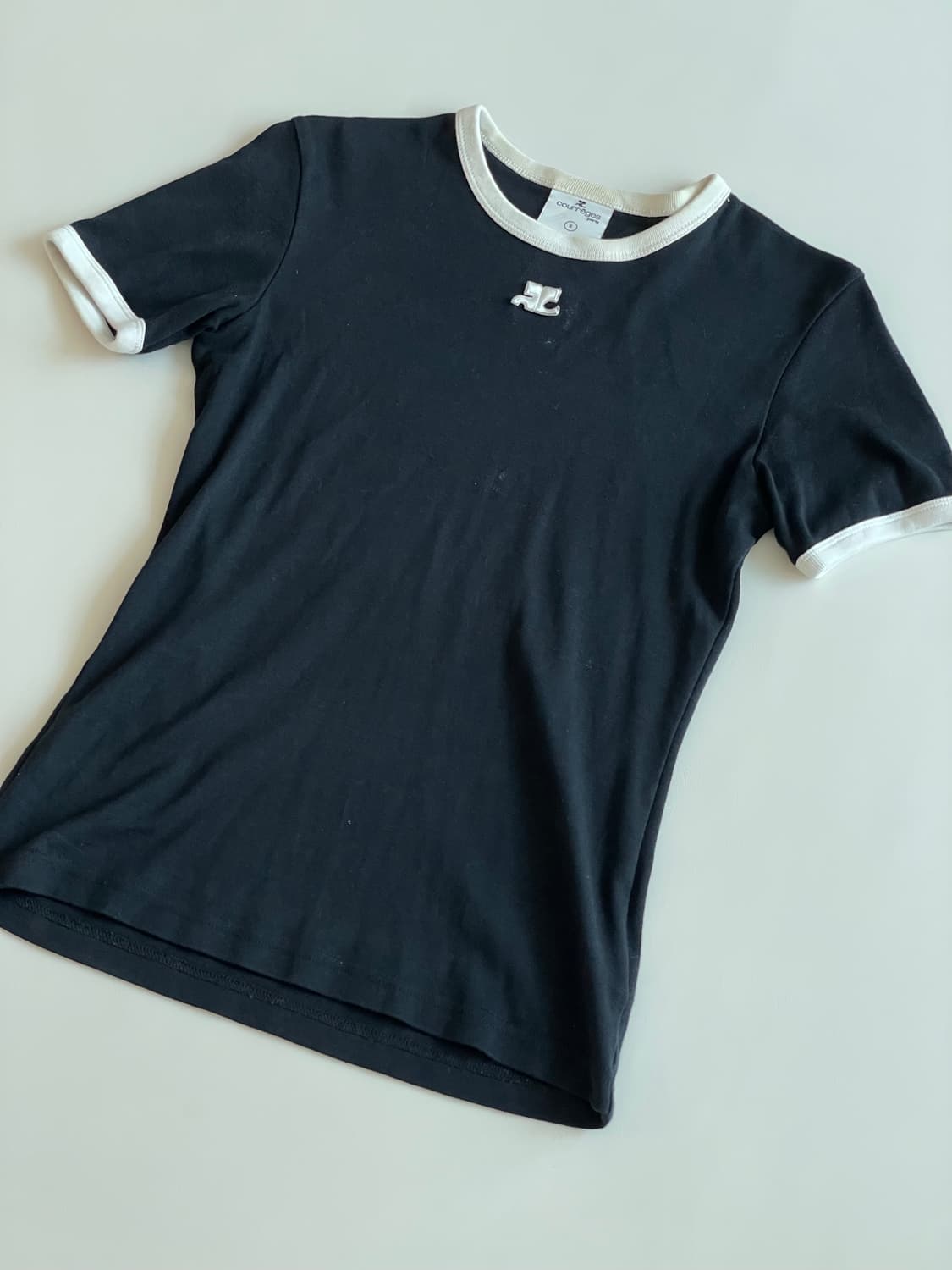 꾸레쥬 범피 반팔 티셔츠 S사이즈 상품이미지1