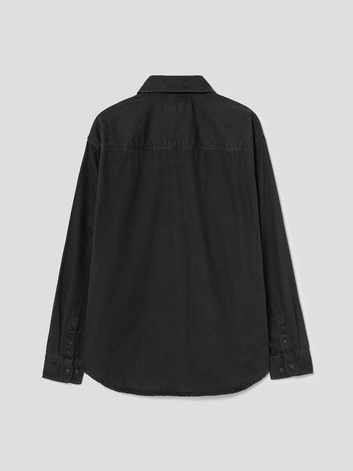 에잇세컨즈 워싱 데님 셔츠 블랙 상품이미지2