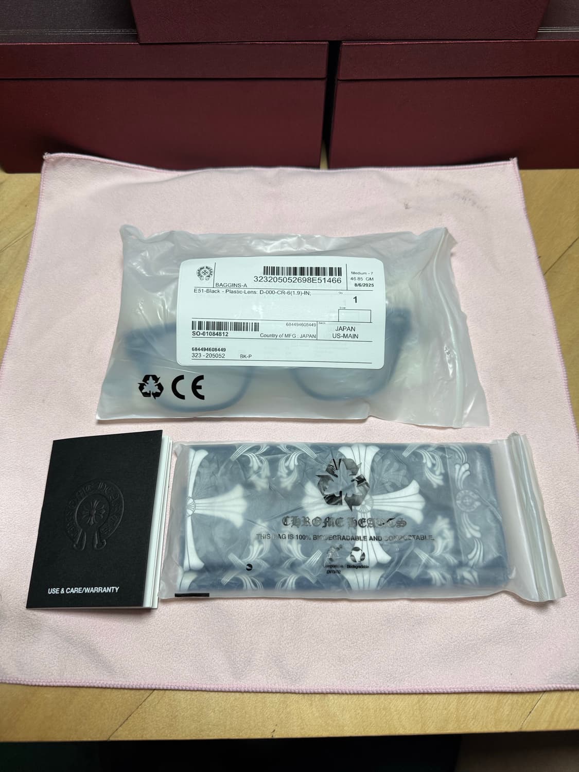 크롬하츠 배긴스 A 블랙 실버 안경 아시안핏 새상품 상품이미지10
