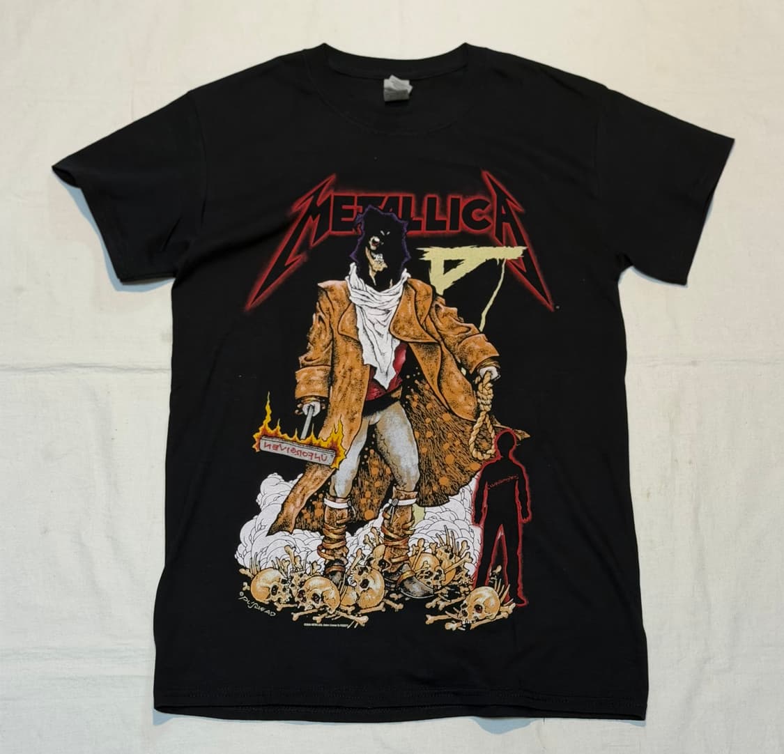 90s 메탈리카 UNFORGIVEN 복각 오피셜 밴드티 블랙 상품이미지3