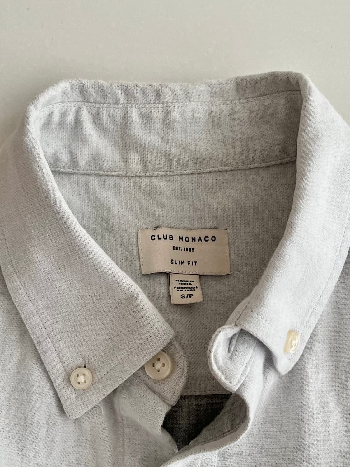 S) 클럽모나코 슬림핏 도톰 셔츠 스카이블루 상품이미지3
