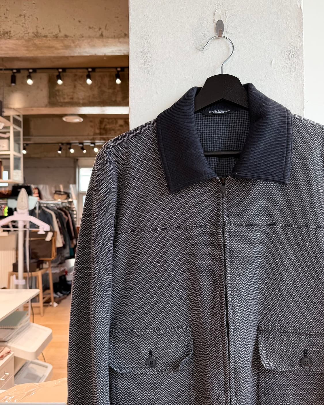 돌체앤가바나 블랙 자가드 G-1 블루종 자켓 상품이미지4