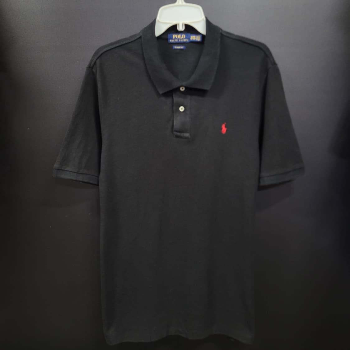 Ralph Lauren 랄프로렌 빈티지 블랙 레드 포니 자수로고 셔츠  상품이미지1
