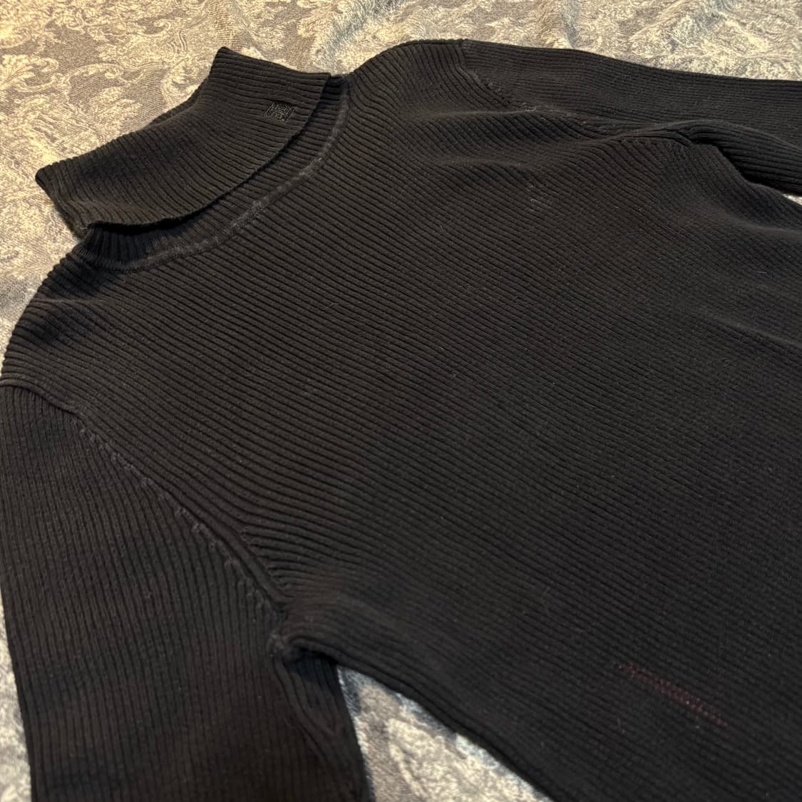 turtleneck knit washed black 상품이미지5
