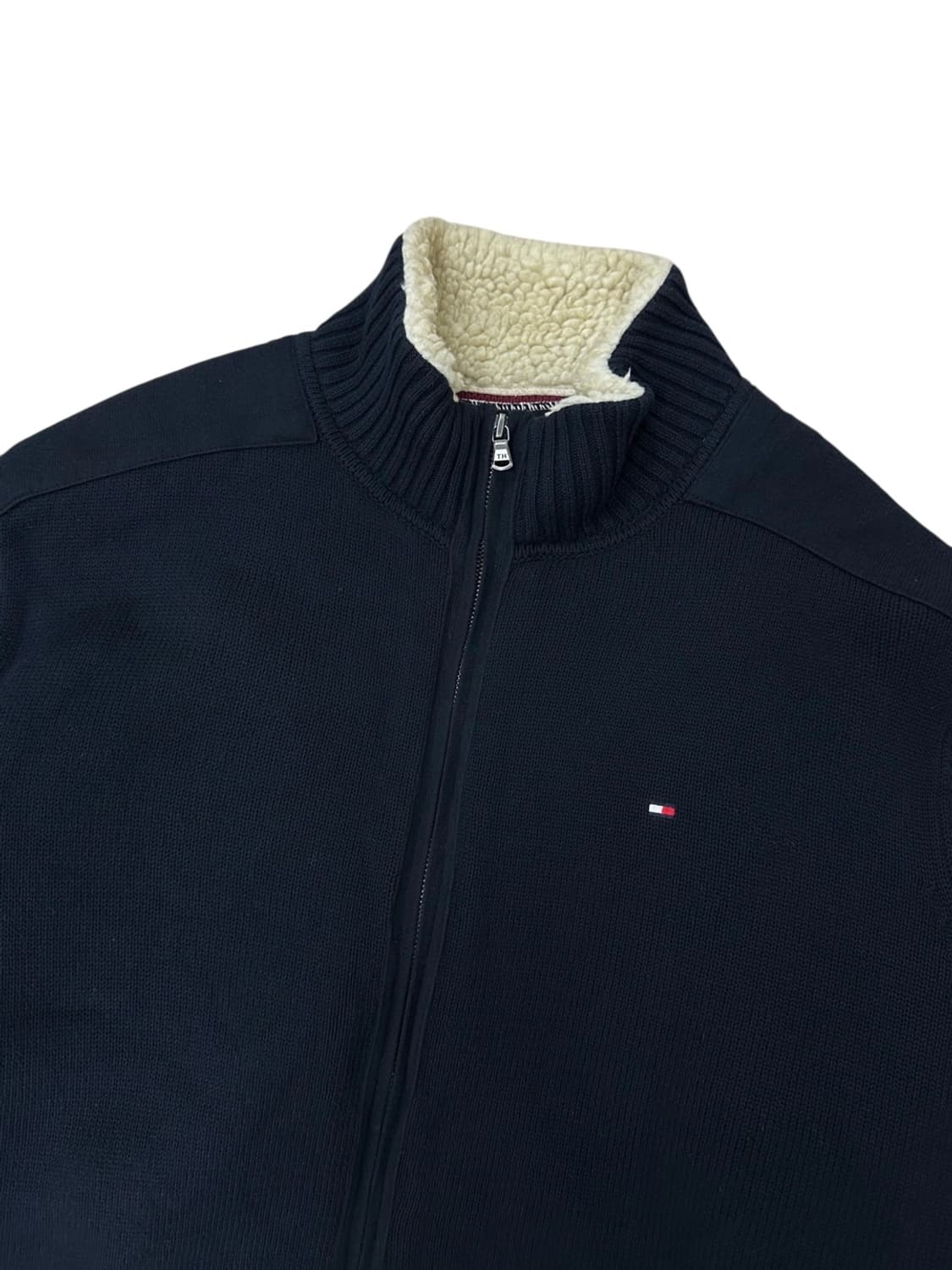 타미힐피거 플리스 니트집업 블랙 (L)  상품이미지2