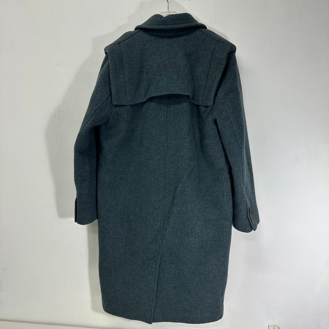 우먼M-L 스튜디오톰보이 청록 더블코트 상품이미지5