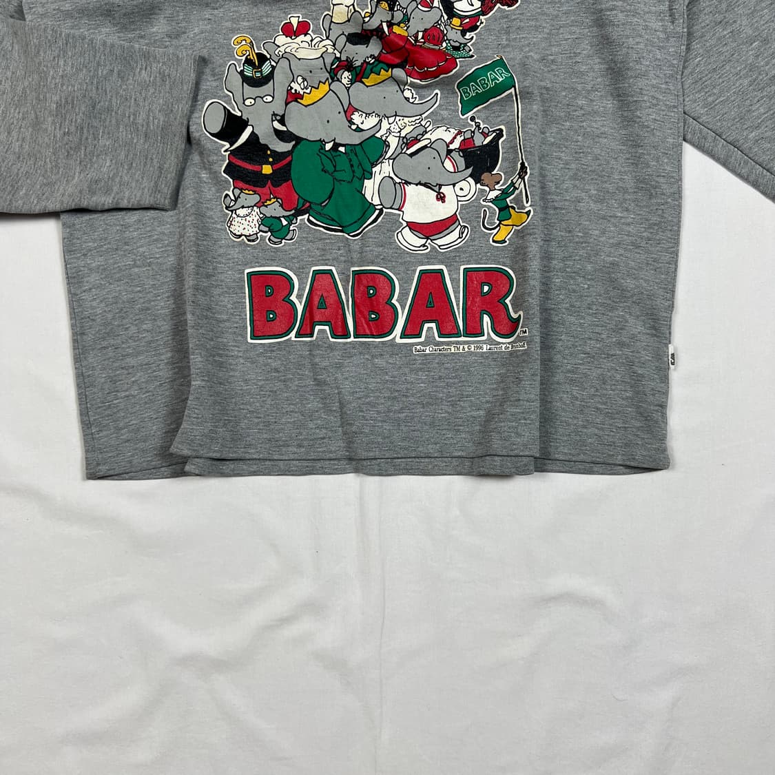 90’s 96년도 babar 카툰 프린트 맨투맨 상품이미지4
