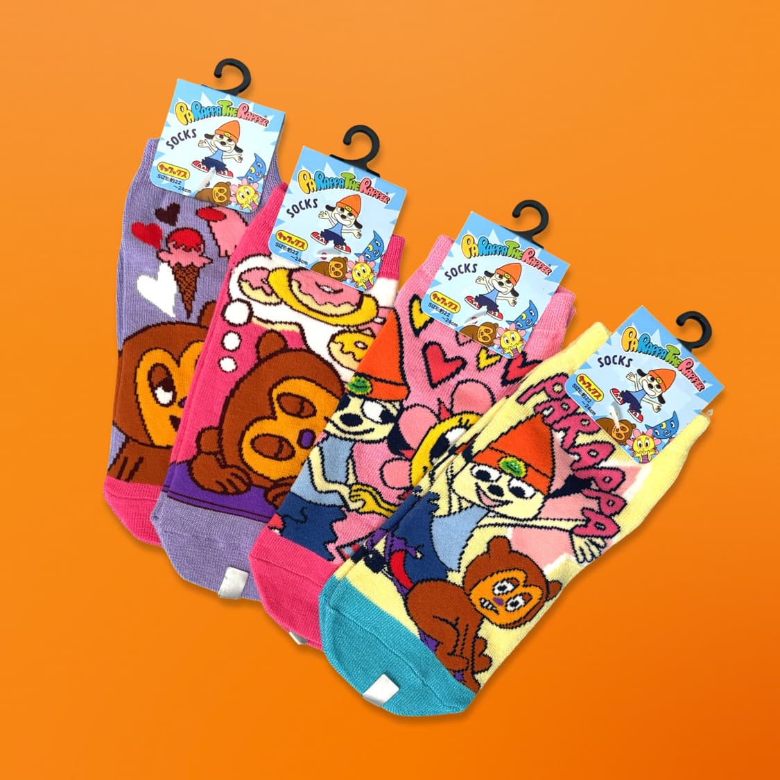 파라파더래퍼 양말굿즈 4개 세트_여성용 상품이미지1