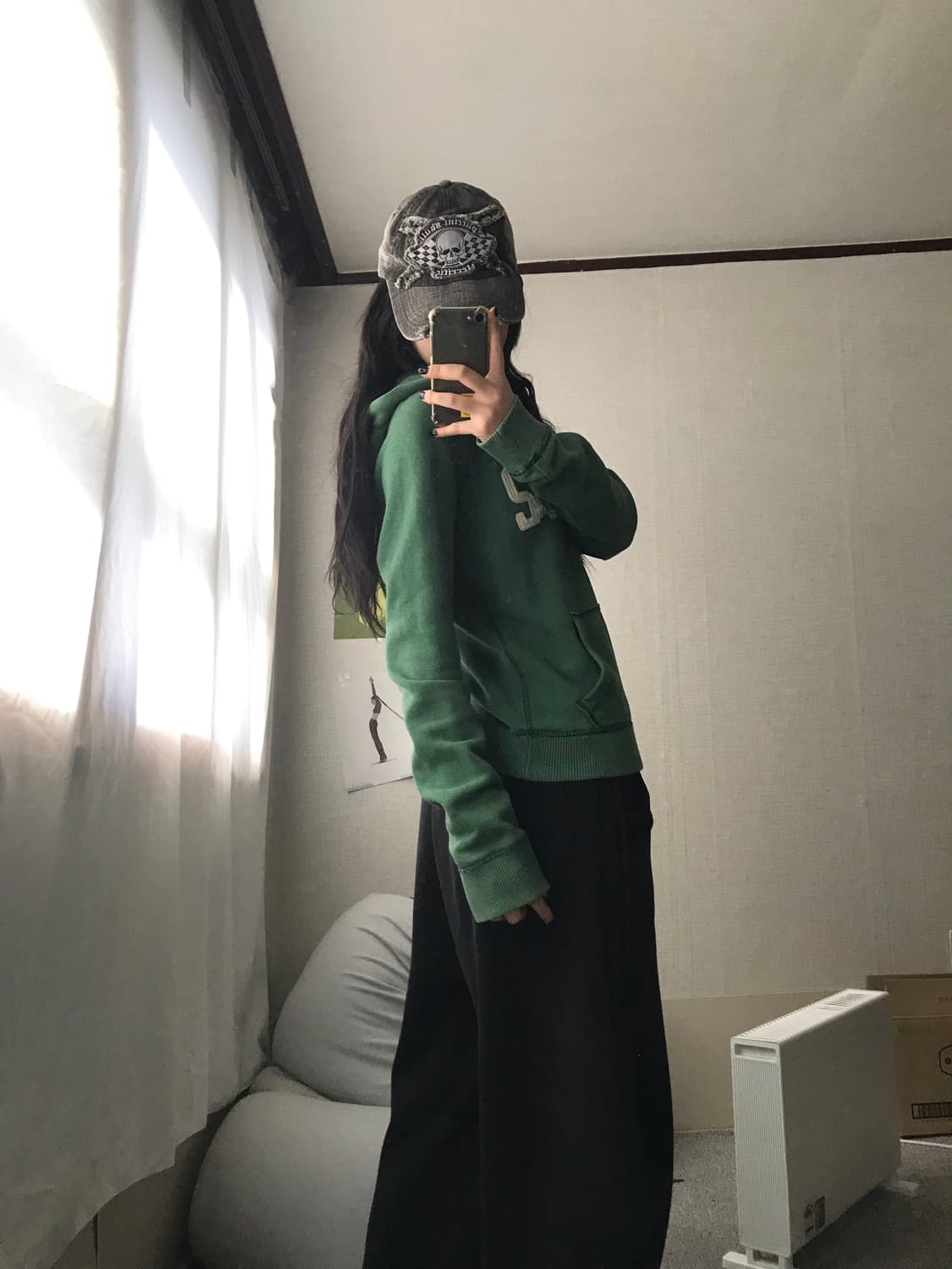 아베크롬비 빈티지그린 후드티 상품이미지4