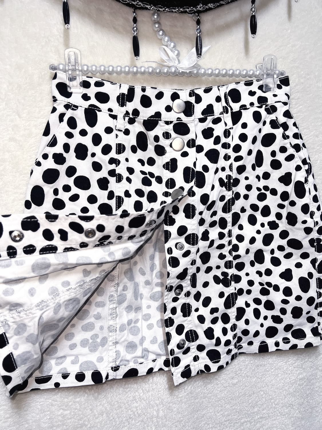 달마시안 도트 카우 호피 미니스커트 치마 y2k 와투케 펑크 키치 갸루 상품이미지8