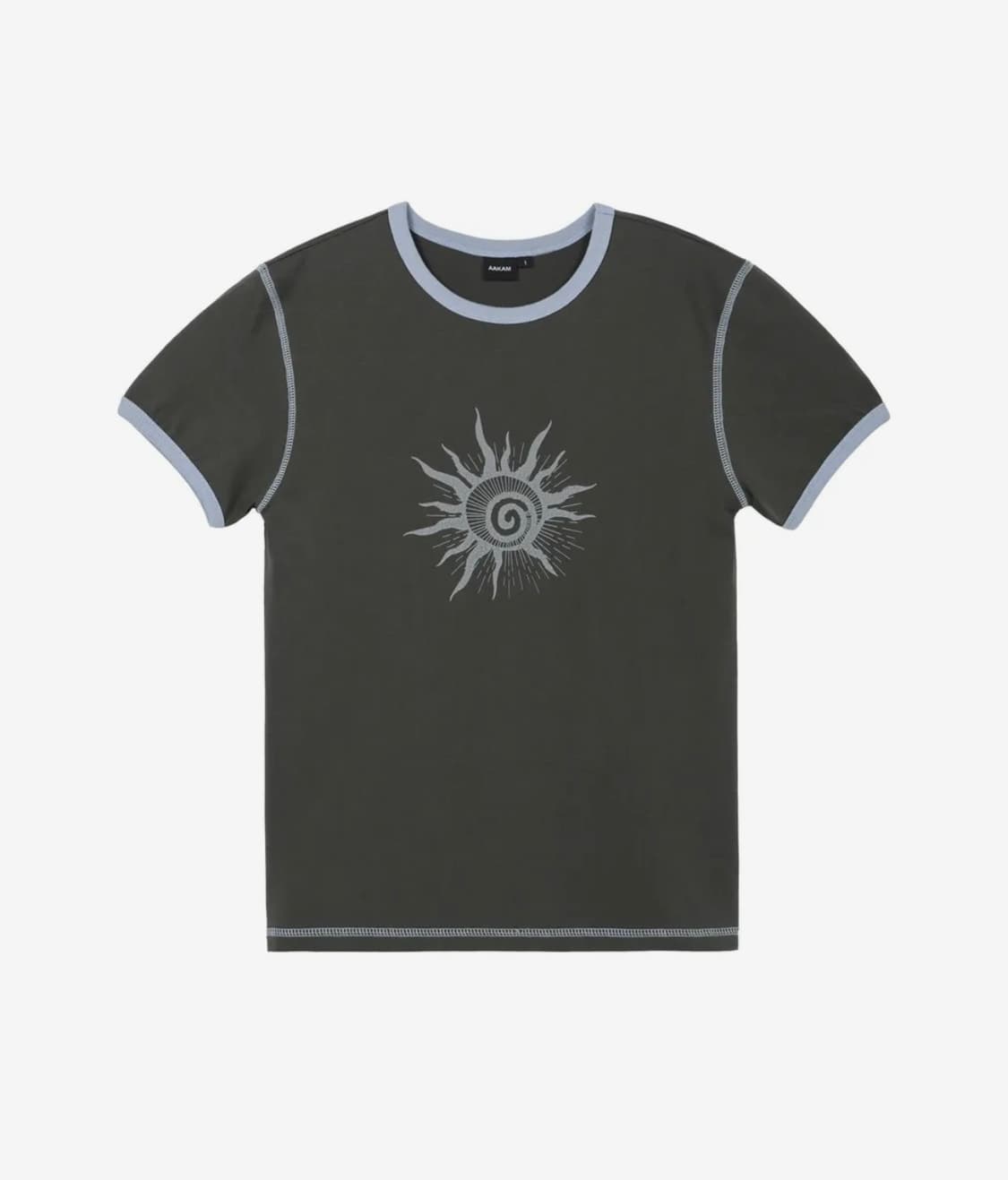 아캄 Cracked Sun Ringer Top Dark Gray 상품이미지1