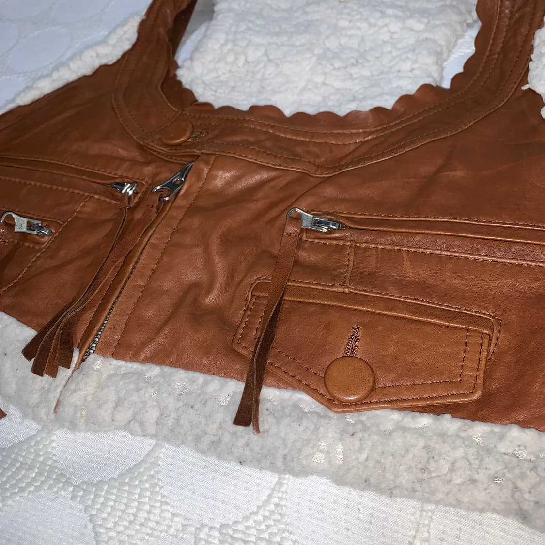 Vintage 가죽 조끼 상품이미지3