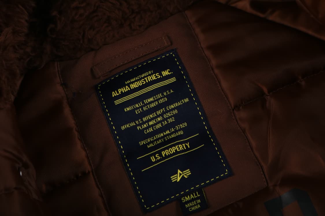 [S] 알파인더스트리 브라운 코튼 N-3B 플라이트 자켓 상품이미지5