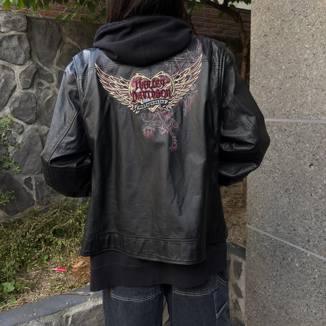 2012 레트로 할리 데이비슨 트라이벌 가죽 자켓 상품이미지1
