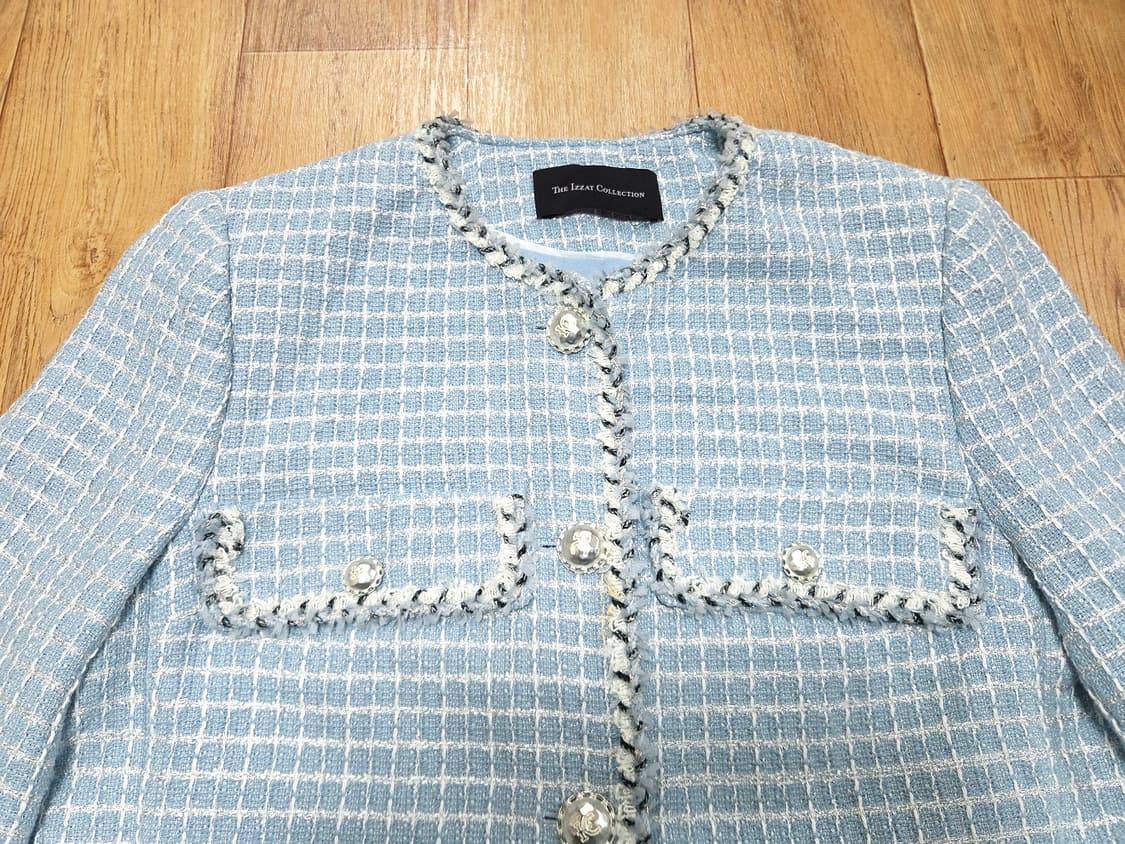 더아이잗컬렉션 브레이드 디테일 트위드자켓 55-66 상품이미지5