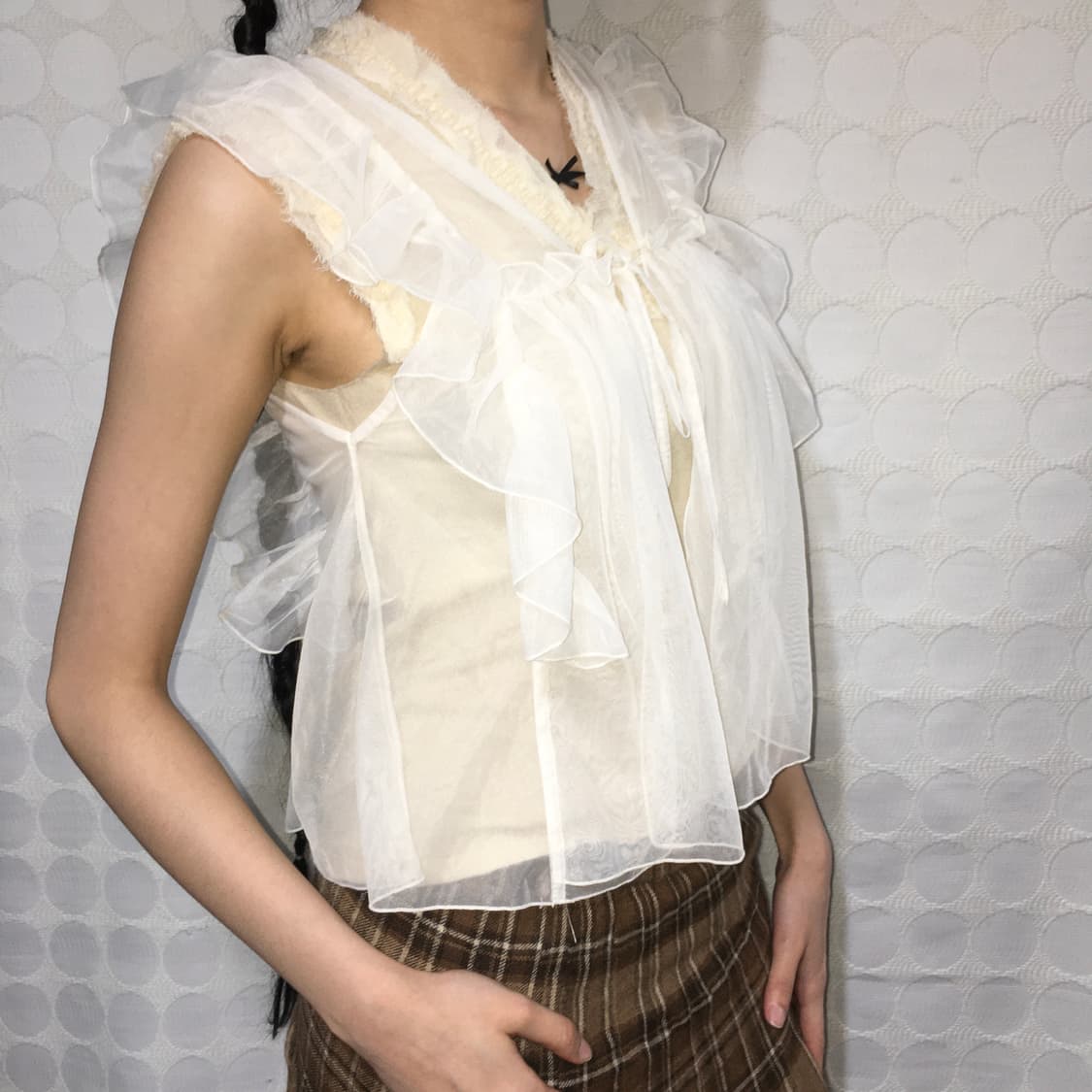 Japanese vintage 메쉬 탑 상품이미지2