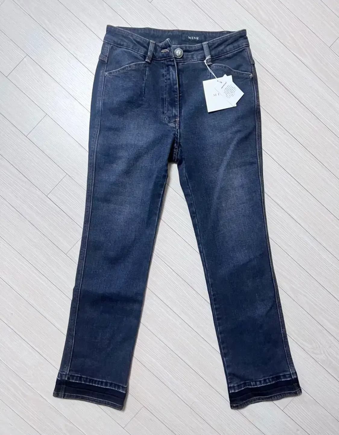마른 55 텍달린 새상품 마인 기모 부츠컷 데님 청바지 슬랙스 타임 랑방 상품이미지6