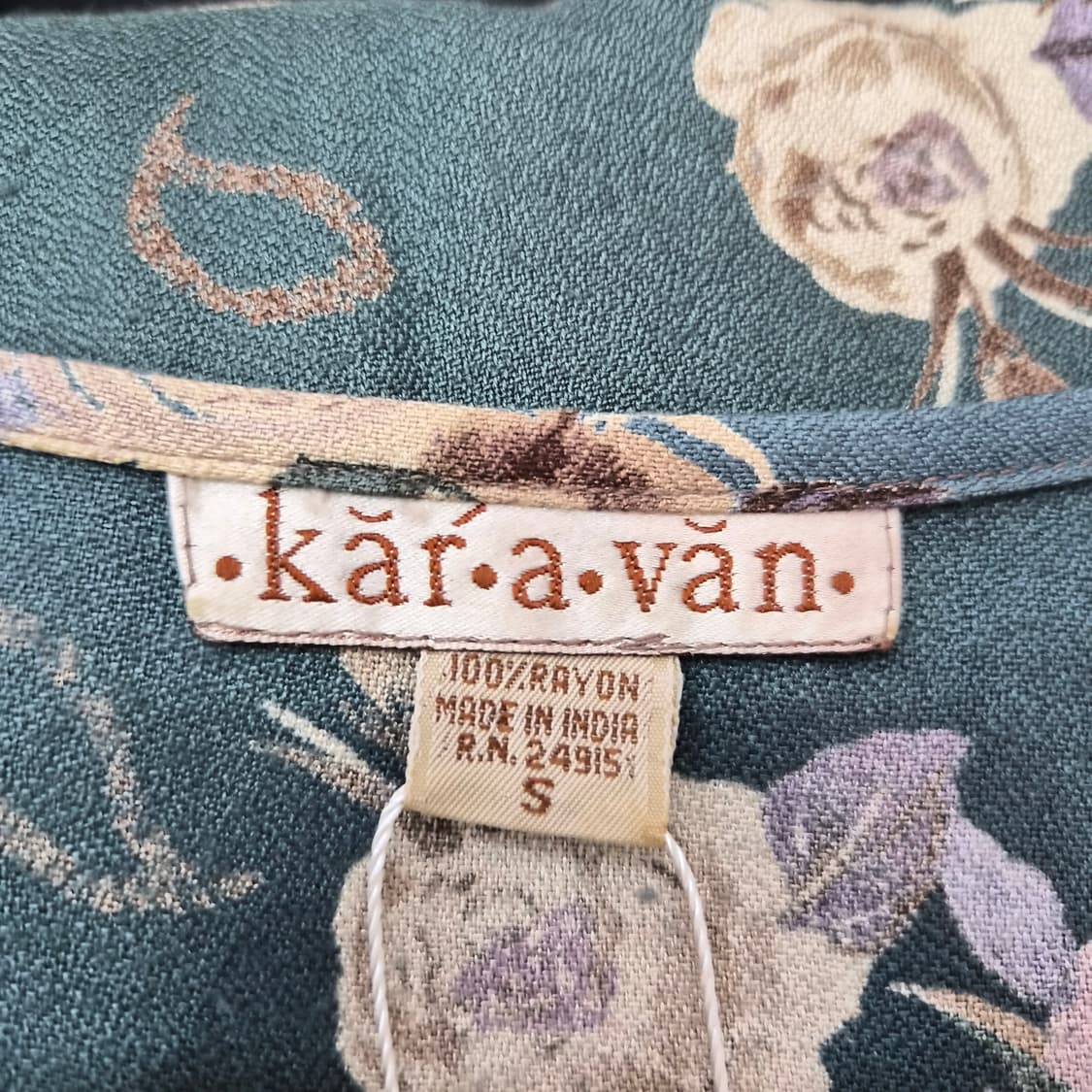 유럽원피스 Karavan 클래식 플로럴 버튼업 롱원피스 상품이미지9