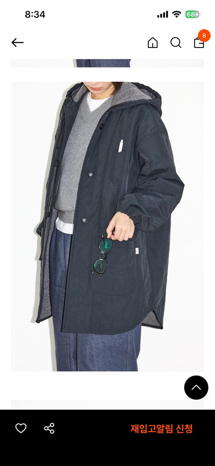 폴트 falt padded hood jacket 패디드 후드 셔츠 자켓 상품이미지1