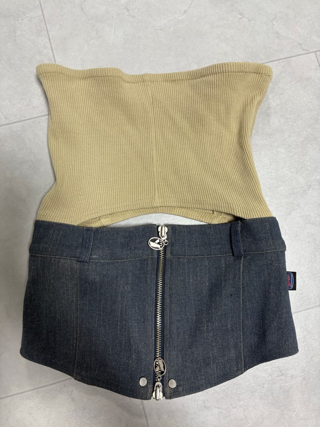 유즈 데님 탑 s 상품이미지1