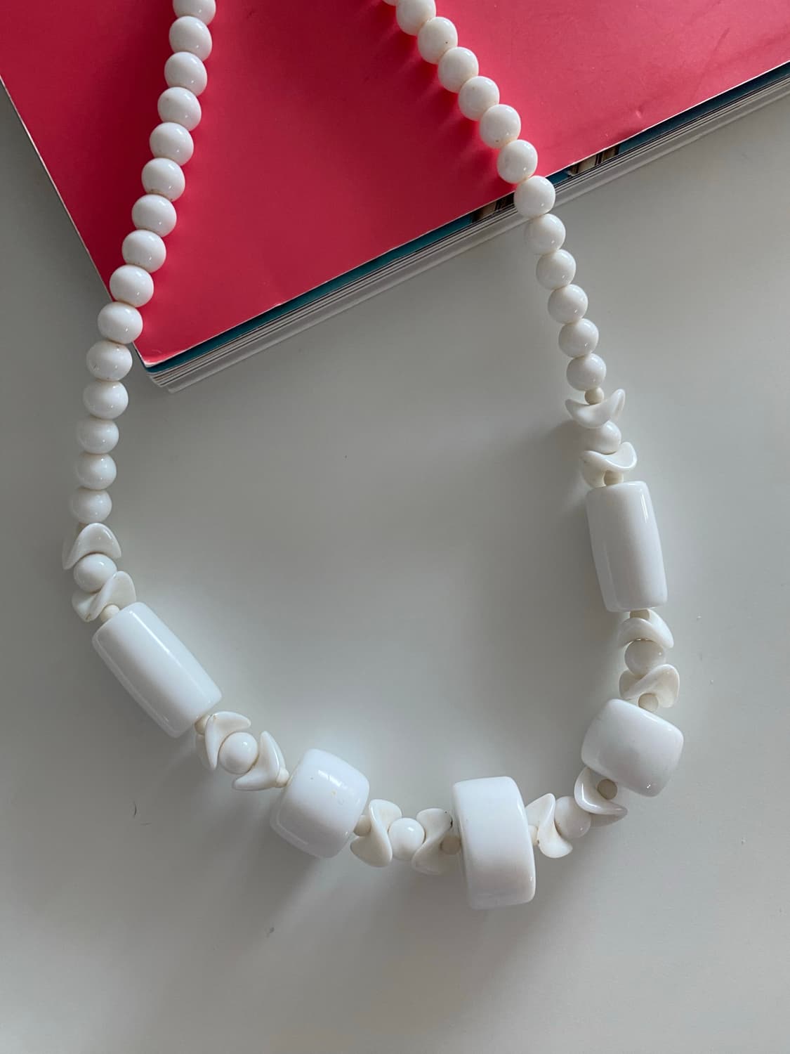 빈티지 비즈 화이트 목걸이 y2k 페어리 키치 상품이미지6