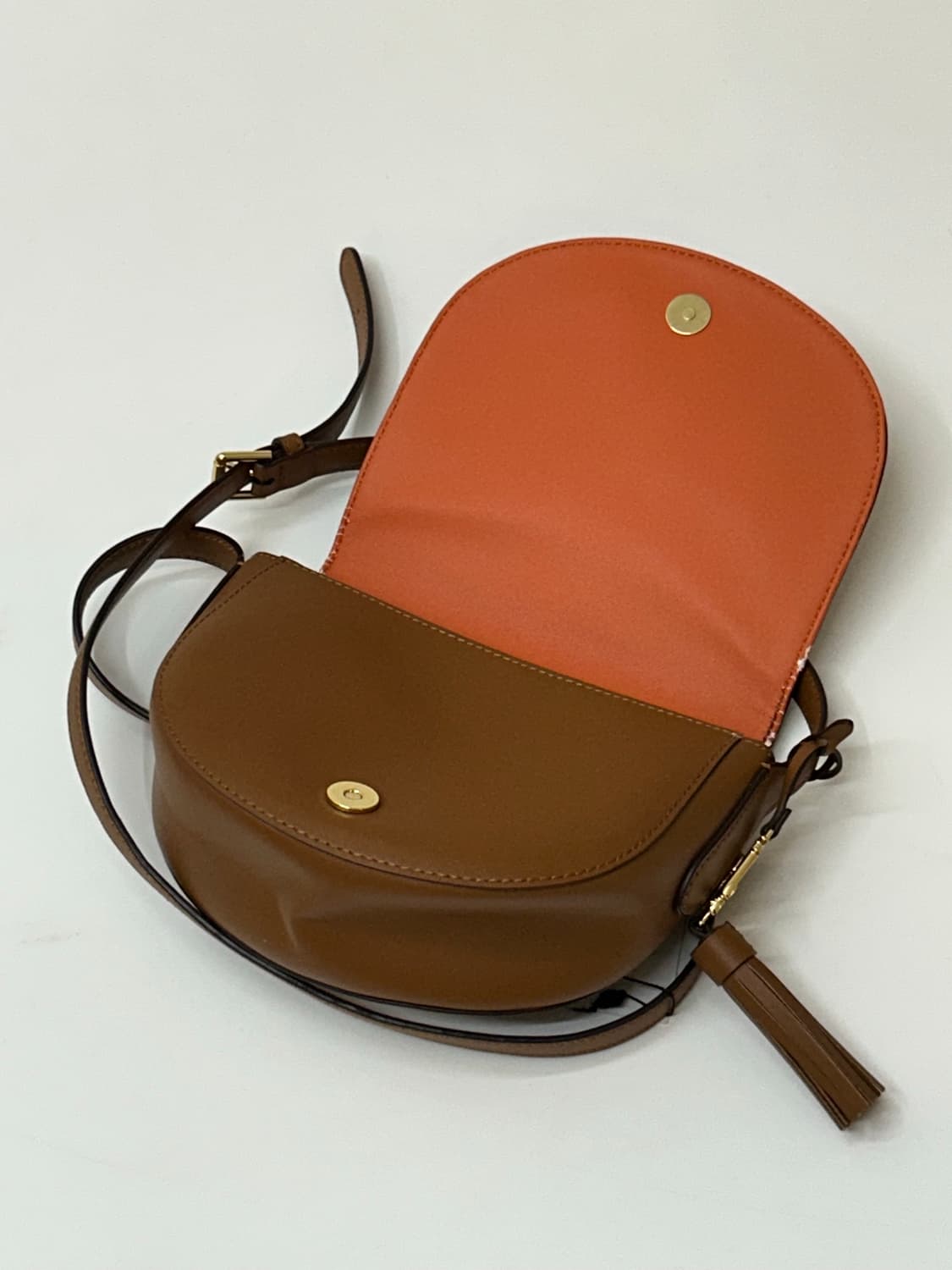 Polo 폴로 랄프로렌 브라운 가죽 크로스백 상품이미지4