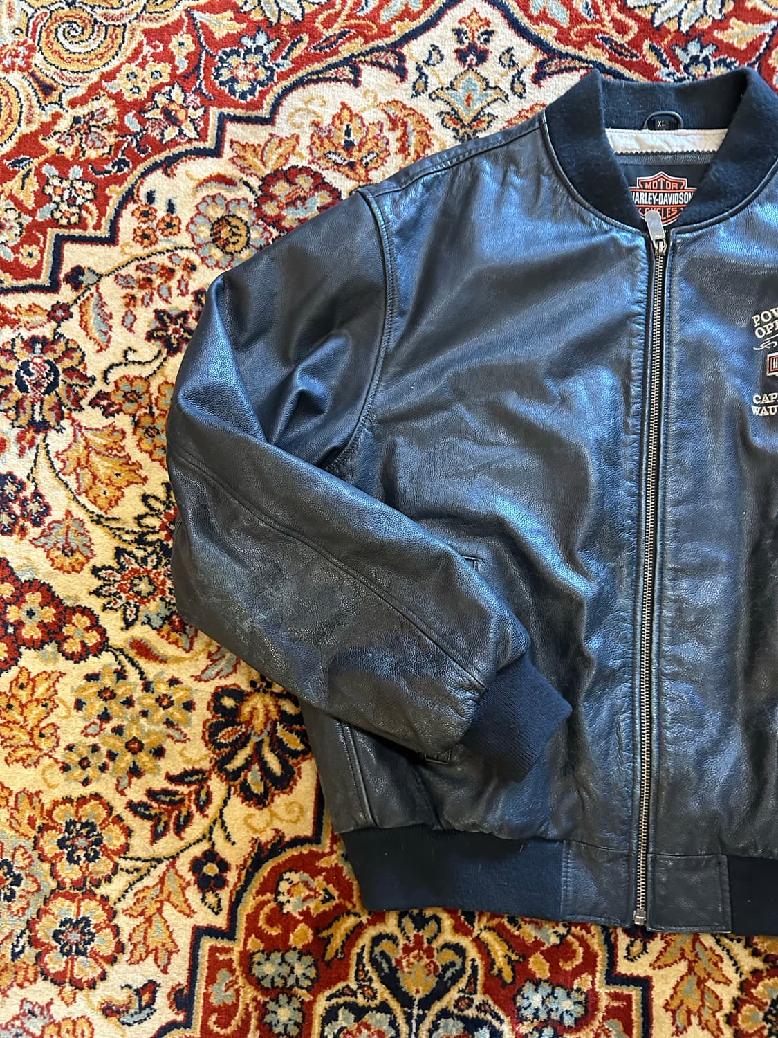 할리데이비슨 "Powertrain Operations" 레더자켓 - XL 상품이미지5