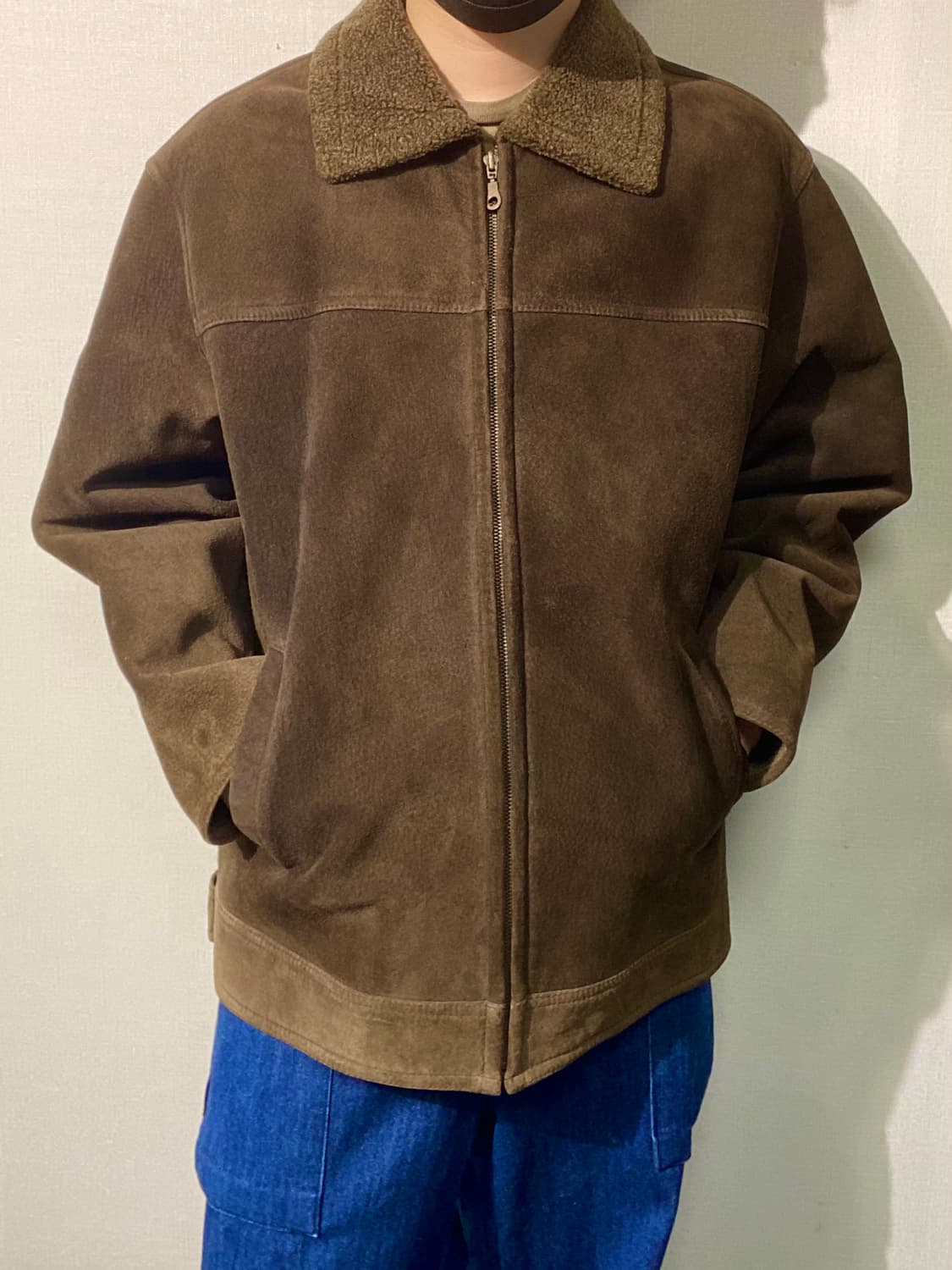 [105] 90s Vintage 빈티지 브라운 스웨이드 무스탕 자켓 상품이미지8