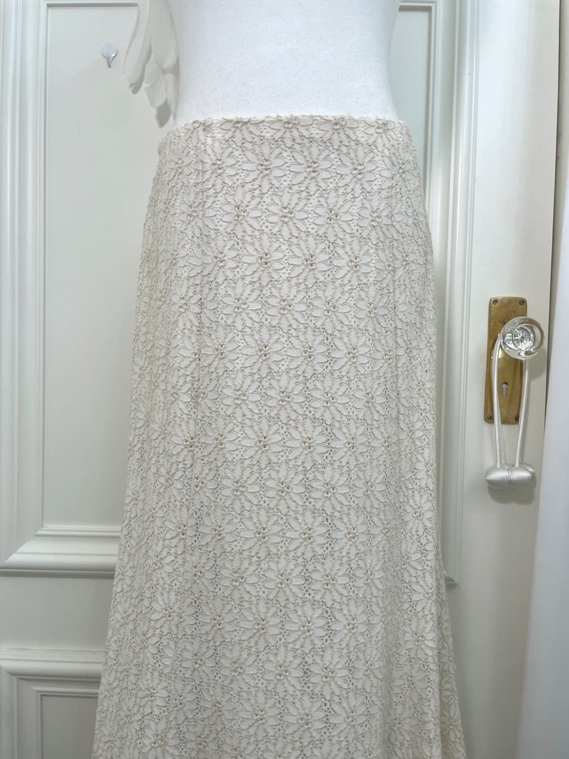 ivory beige flower lace mermaid long ban 상품이미지6