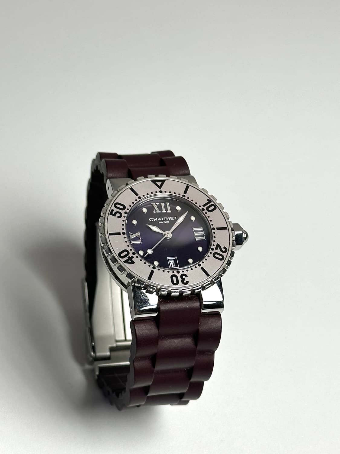 쇼메 클래스 원 스테인리스 & 버건디 러버 워치 상품이미지3