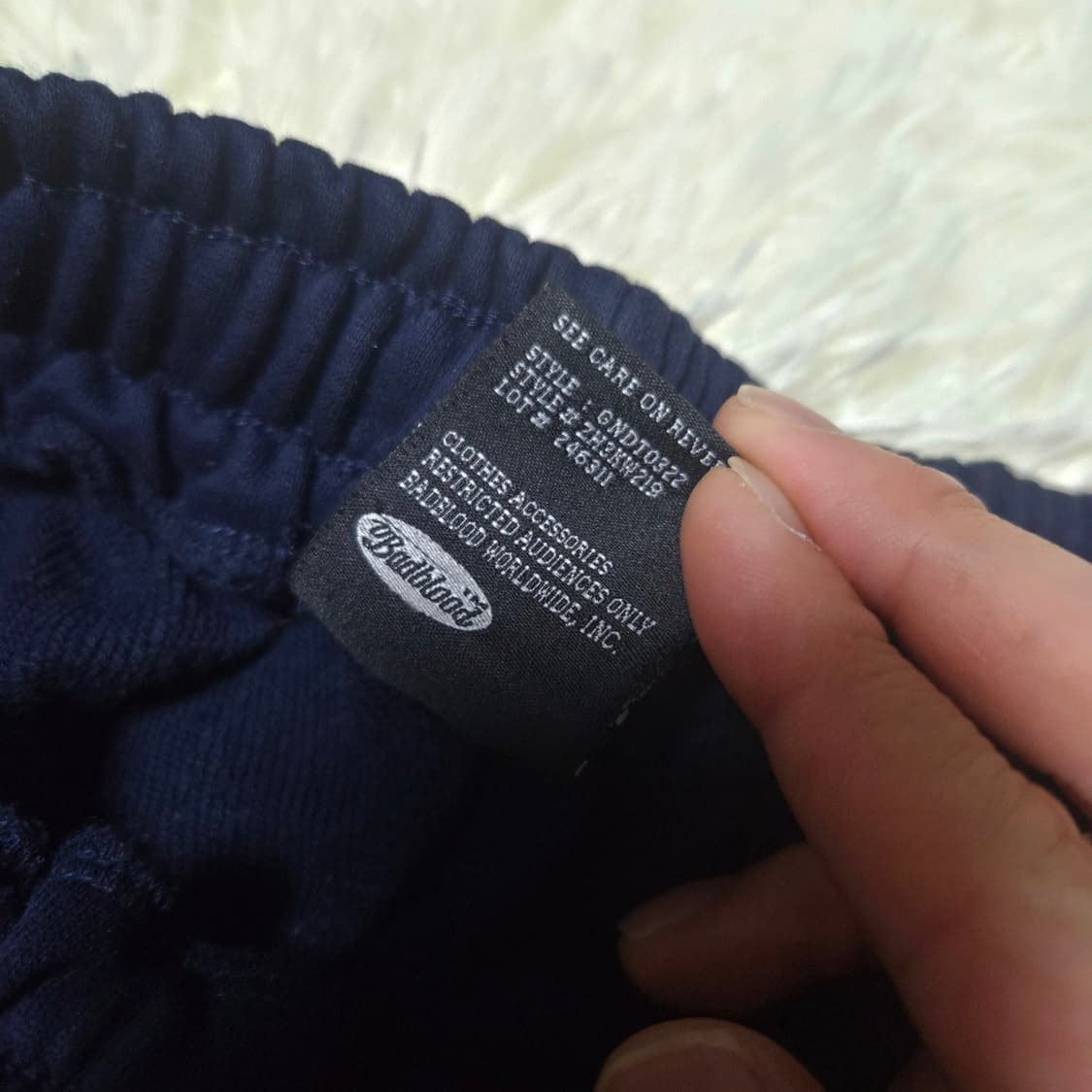 배드블러드 시그니쳐 자수 네이비 쇼츠 M size 상품이미지6