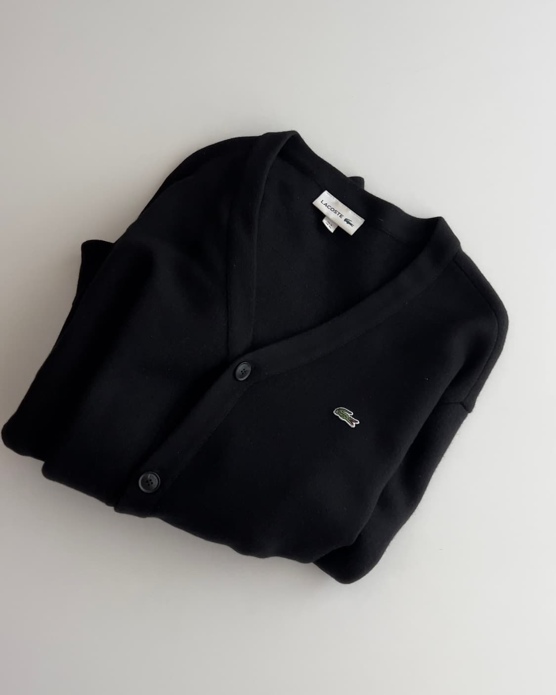 라코스테 블랙 울 가디건 XL 상품이미지4