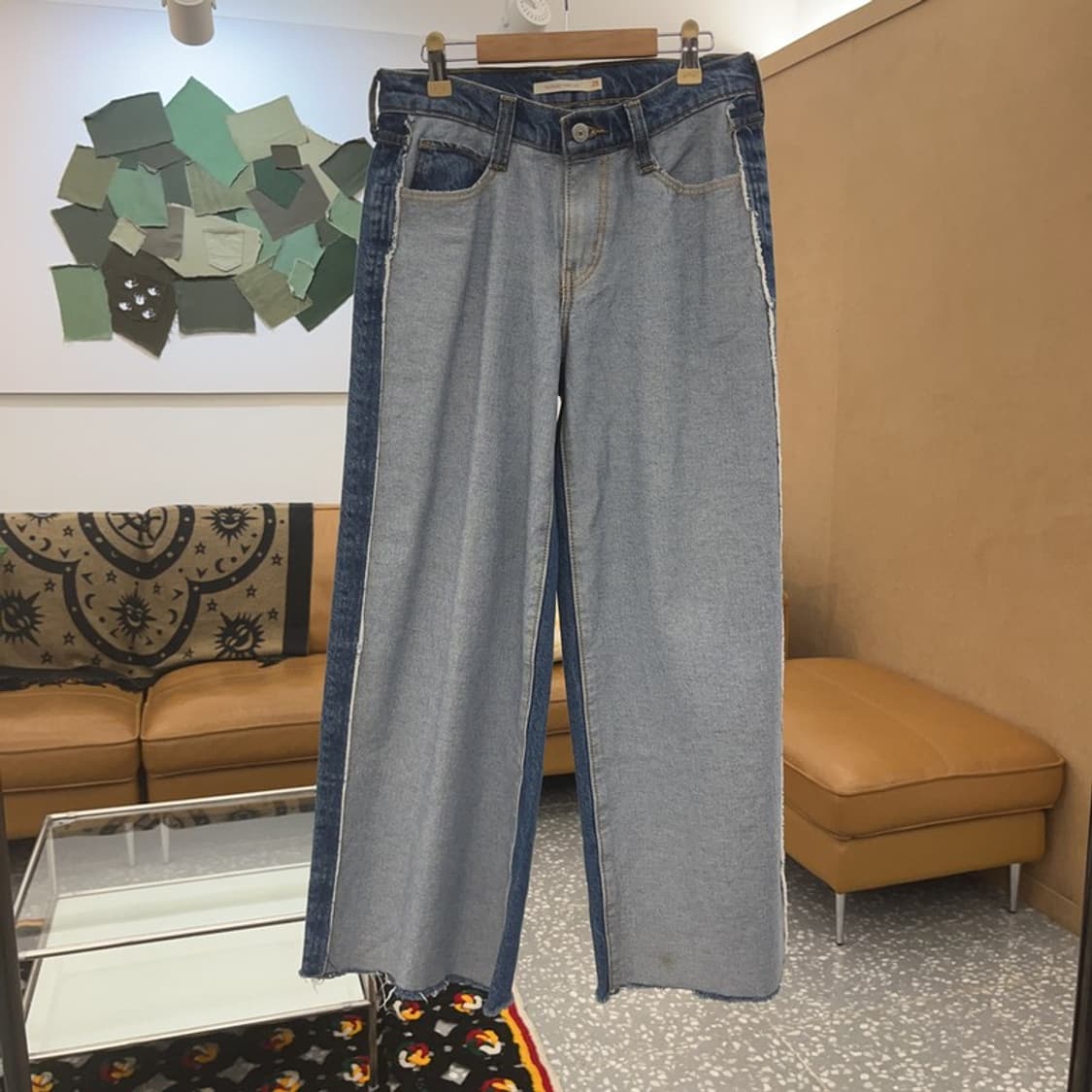 리바이스 94 유니크 와이드 레그 배색 데님팬츠 25인치 C07716 상품이미지3