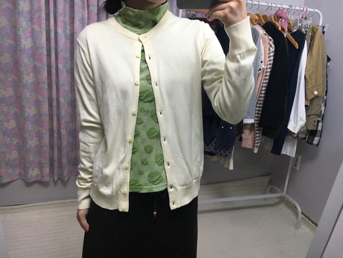 연두 도트 목폴라 티셔츠  상품이미지4