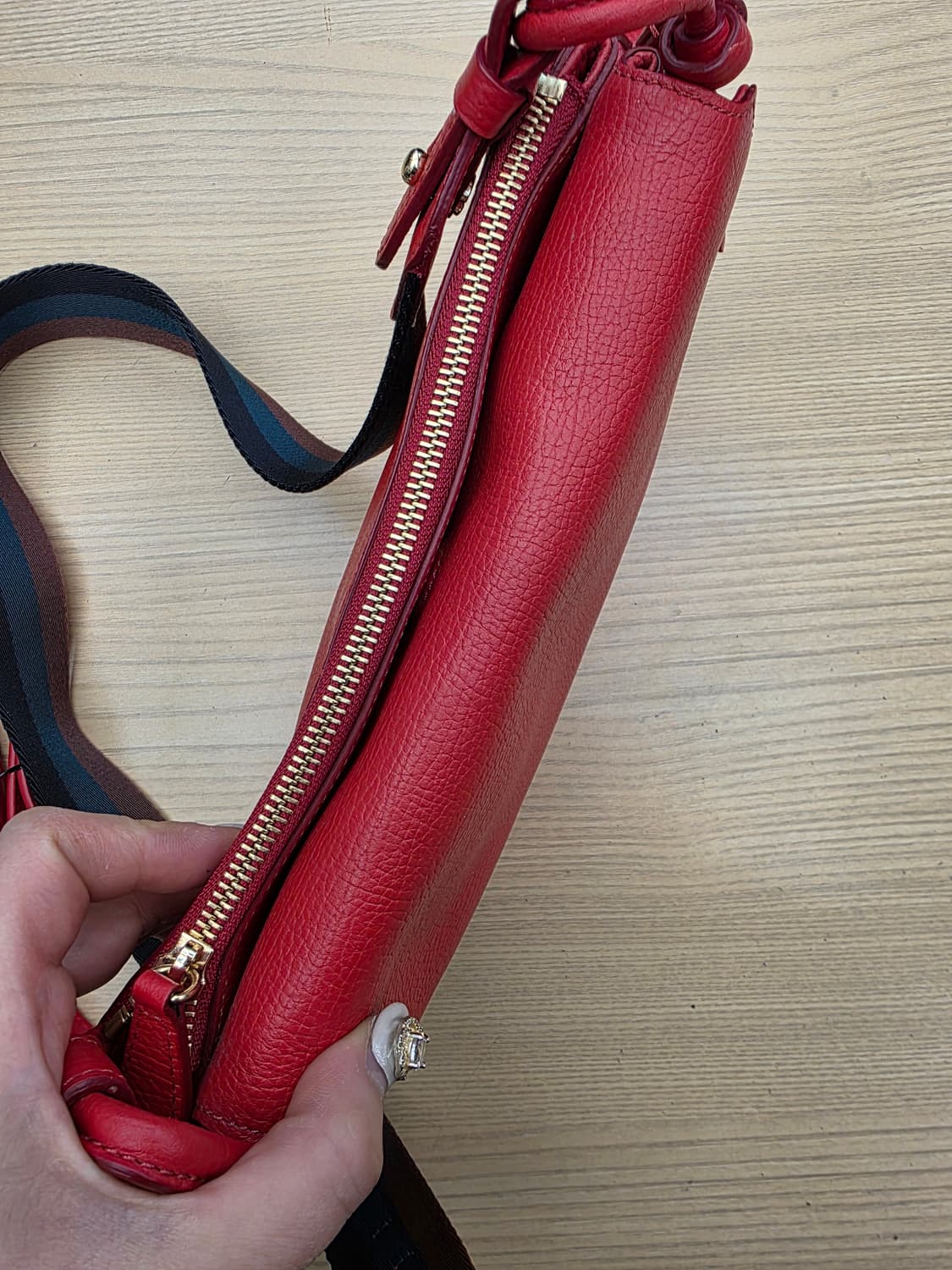 닥스 DAKS 런던 테슬 크로스백 레드 상품이미지4