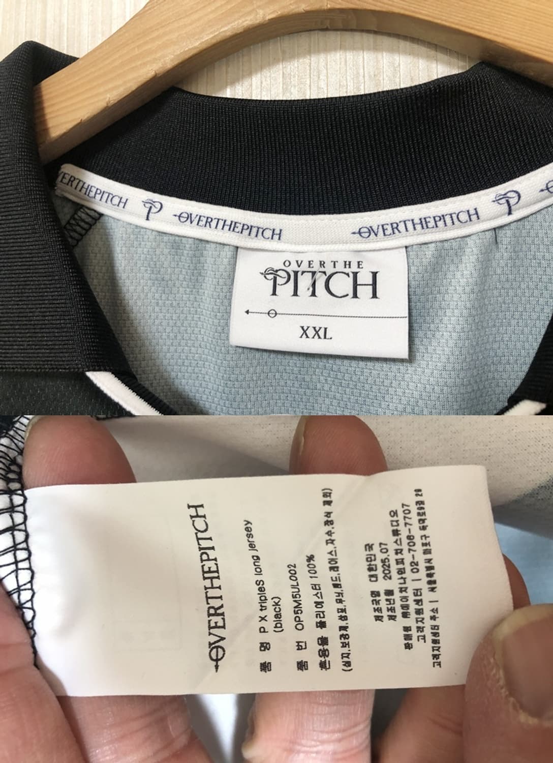 오버더피치X트리플에스 팀SSS 어셈블25져지/롱슬리브 블랙 노마킹 XXL 상품이미지4