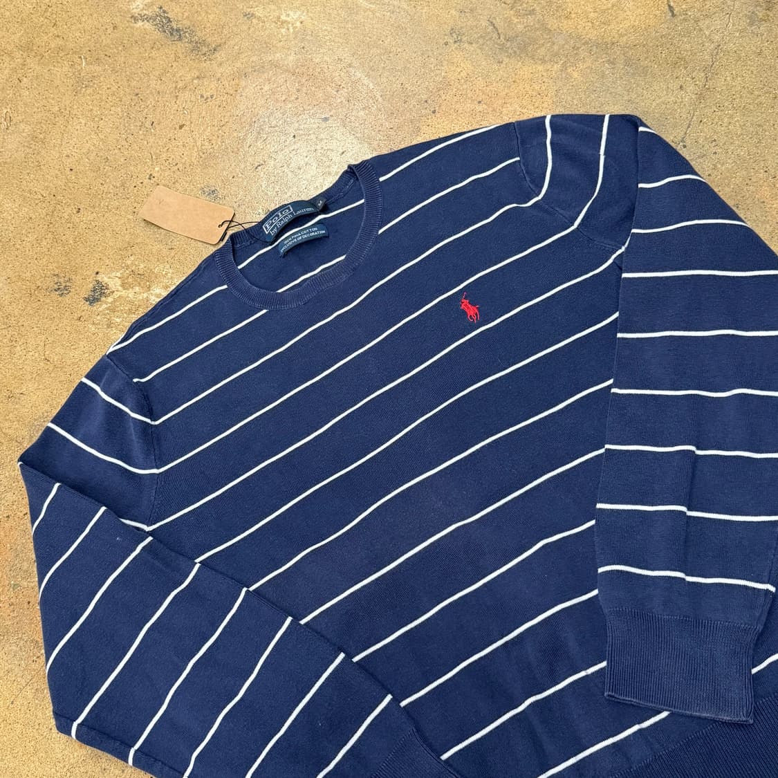 폴로 랄프로렌 네이비 스트라이프 맨투맨 상품이미지1