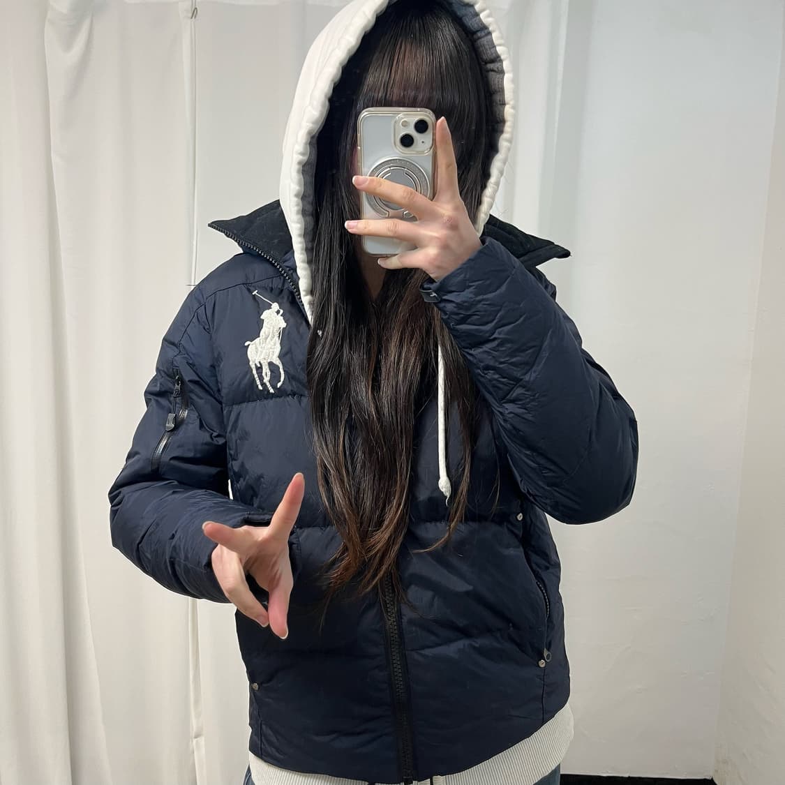 Polo Big Pony Navy Down padding 상품이미지3