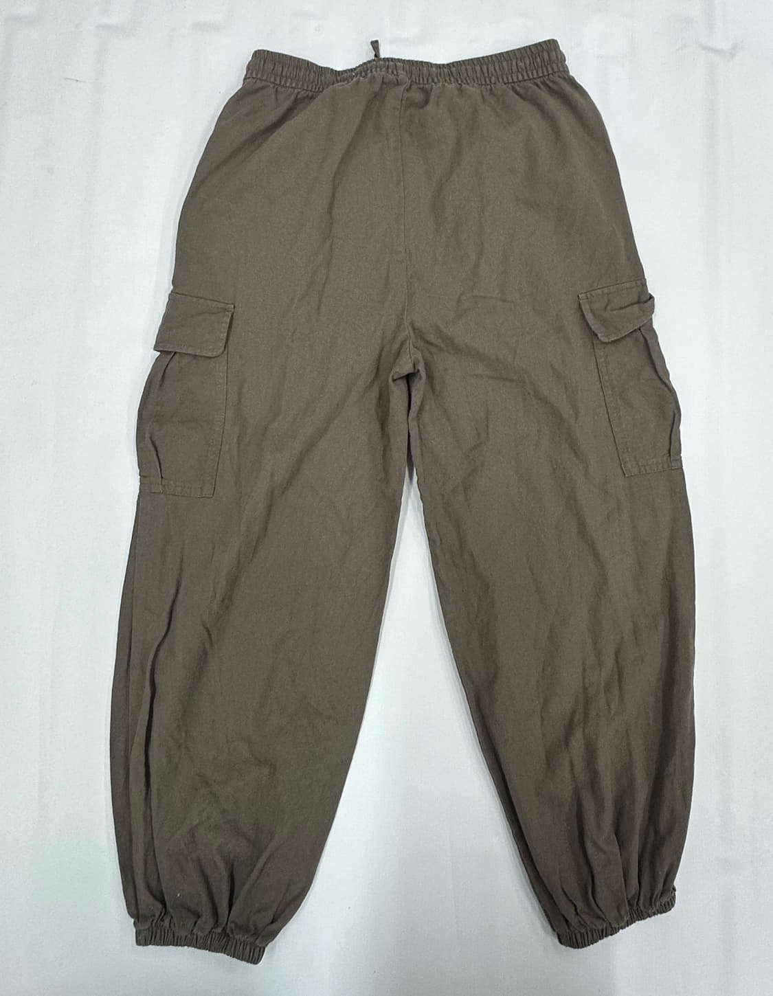카키 브라운 펑크 카고 코튼 조거 팬츠 포켓 포인트 히피 에스닉  상품이미지4