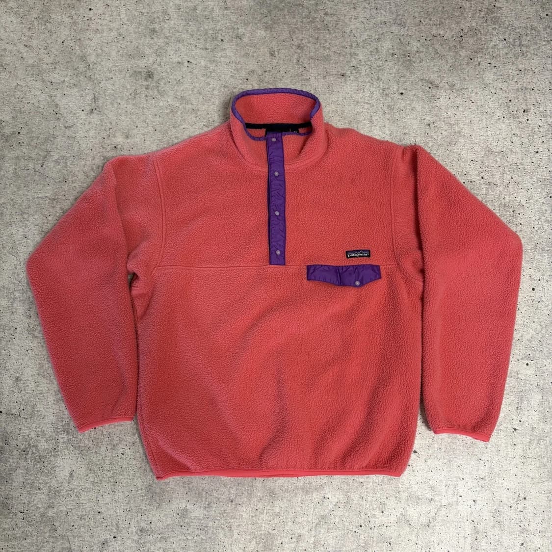 90s 파타고니아 신칠라 스냅-T 코랄/퍼플 USA 상품이미지1
