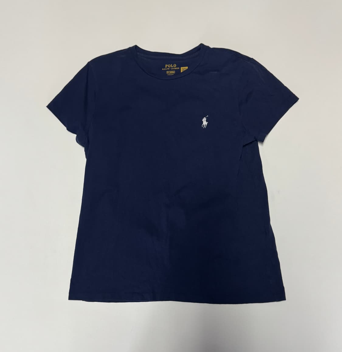 정품 인증! 여성 폴로 랄프로렌 베이직 반팔 티셔츠 네이비 상품이미지1