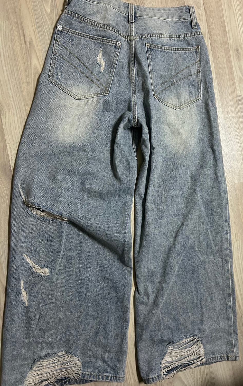 아워캐비넷 fight damage pants 데미지 데님 팬츠 M 상품이미지3