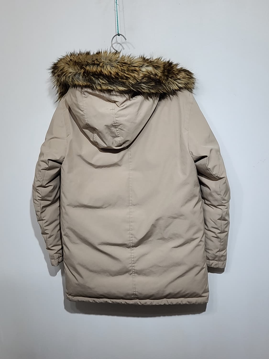(90) 노스페이스 패딩점퍼 베이지 후드 다운자켓  상품이미지6