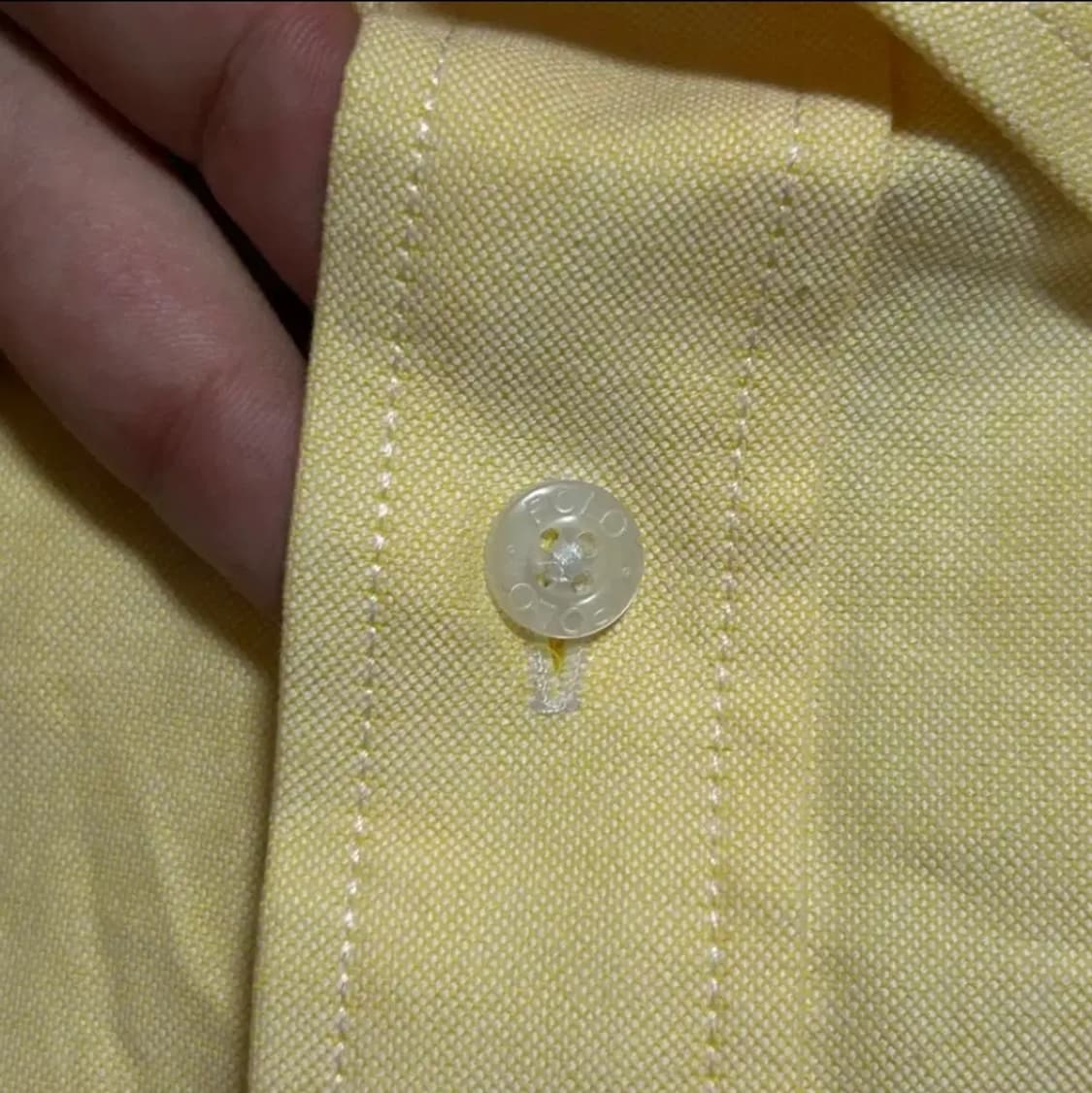 폴로 랄프로렌 옥스포드 옐로우 셔츠 실측 XL, 105 ~ 상품이미지5