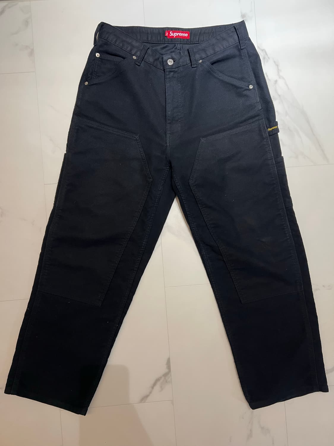 슈프림 몰스킨 더블니 블랙 30 상품이미지1