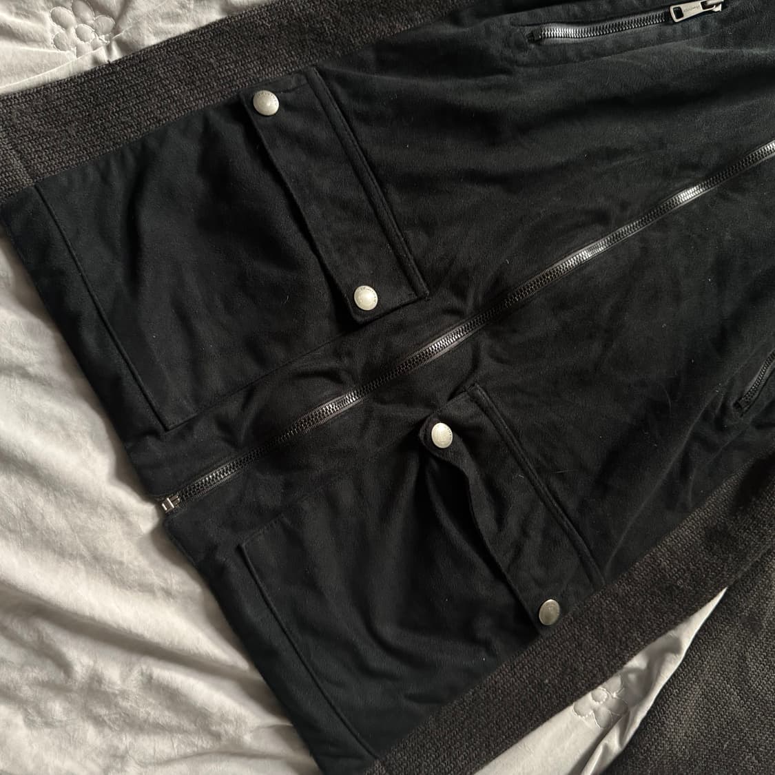 아카이브 락시크 펑크 하이넥 스웨이드 스터드 벌룬포켓 집업 자켓 y2k 상품이미지3