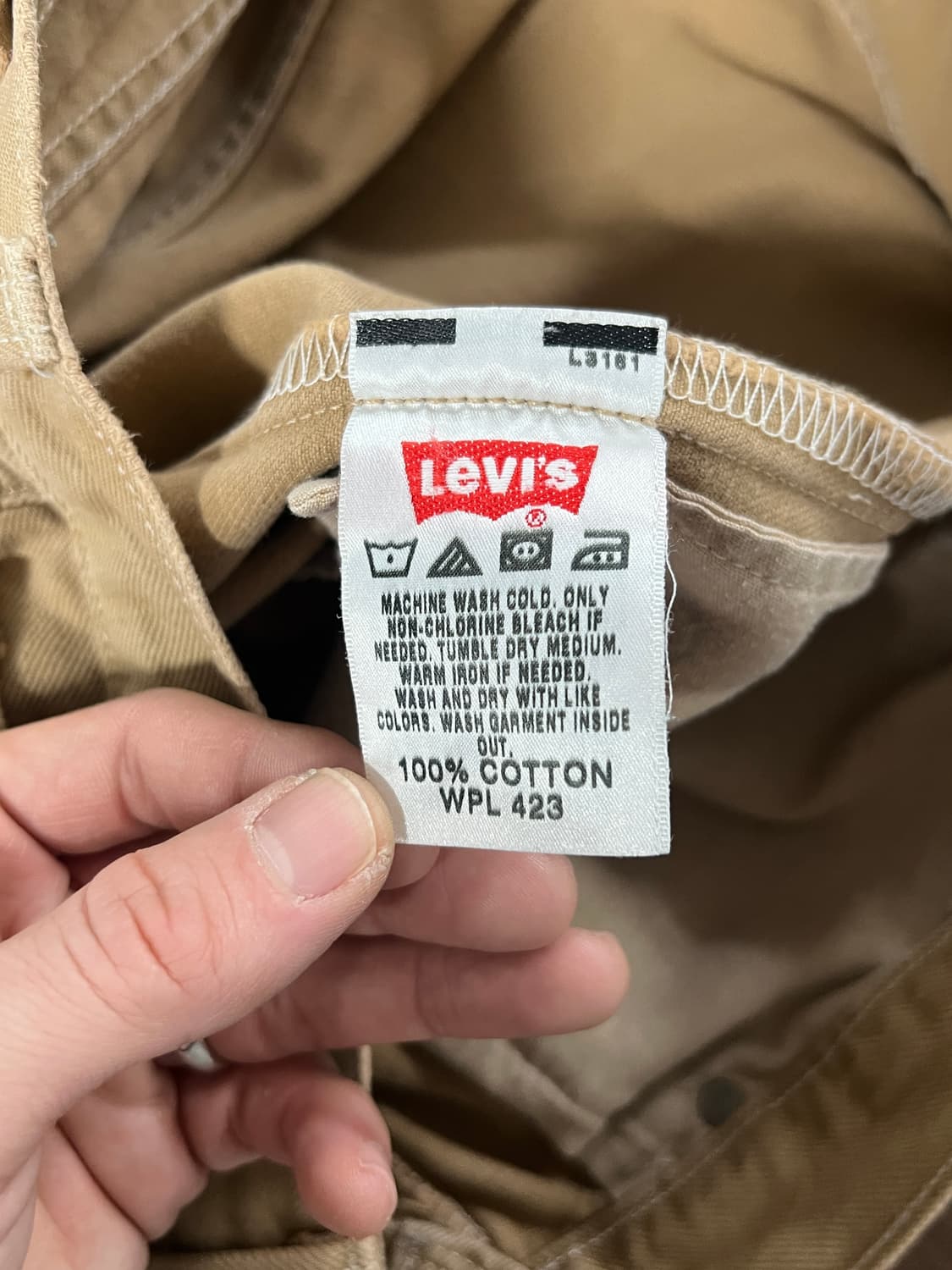 00s Levis 리바이스 501 버튼플라이 베이지 코튼 팬츠 상품이미지8