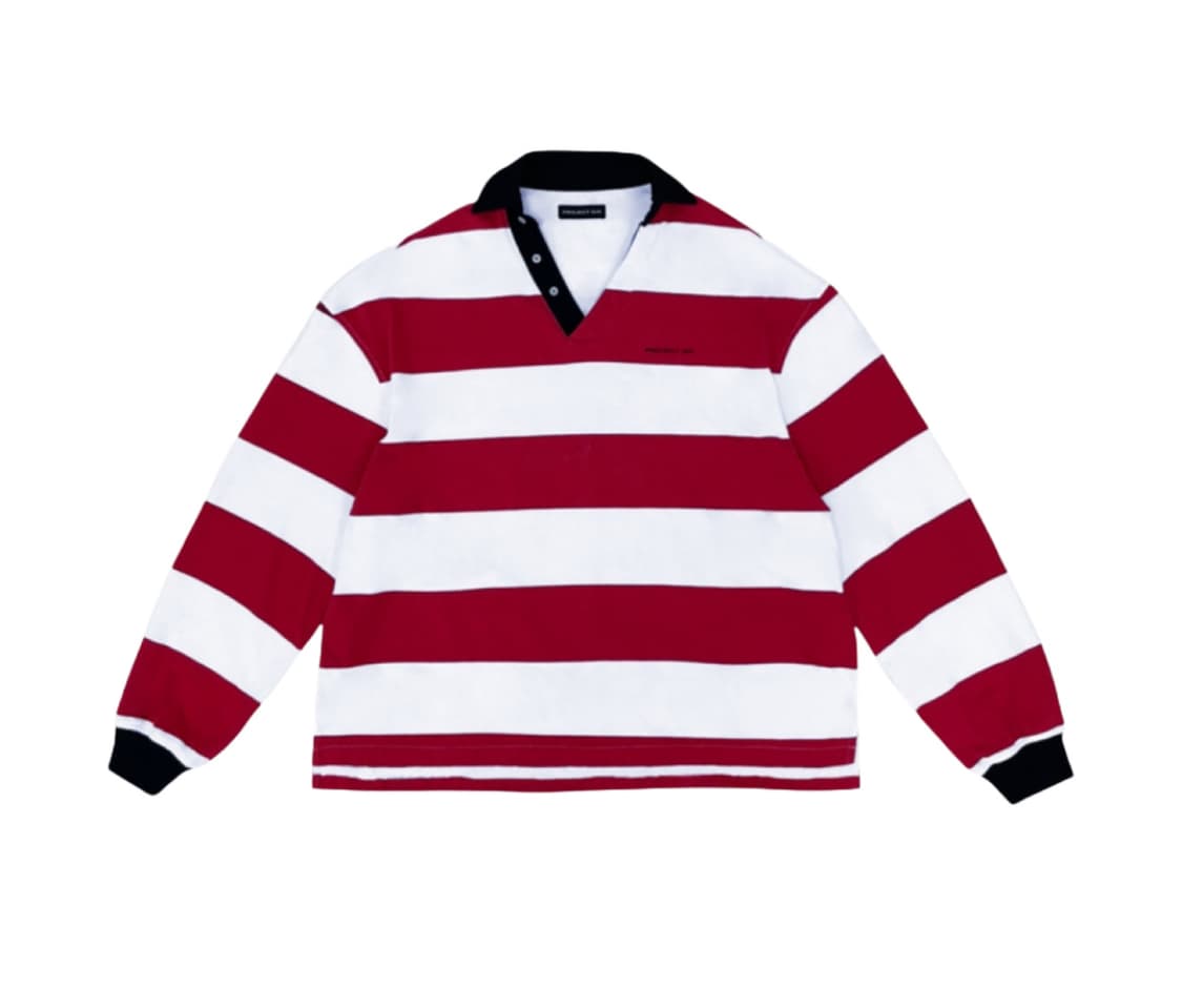 (2사이즈)프로젝트gr 브이넥 폴로 셔츠 레드 상품이미지2